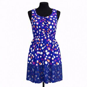 Anthropologie Moulinette Soeurs Silk Color Drenched Dot Dress 0 Polka Dot Mini